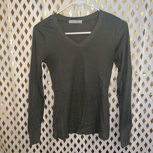 Military Green thermal Henley shirt long sleeve size S